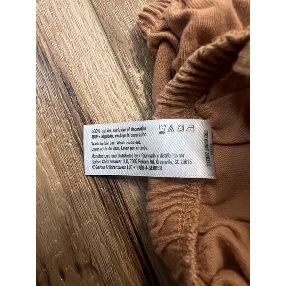 Modern Moments Gerber Romper Baby Girls 18M Brown Eyelet Ruffle Cotton Snap - Picture 5 of 7